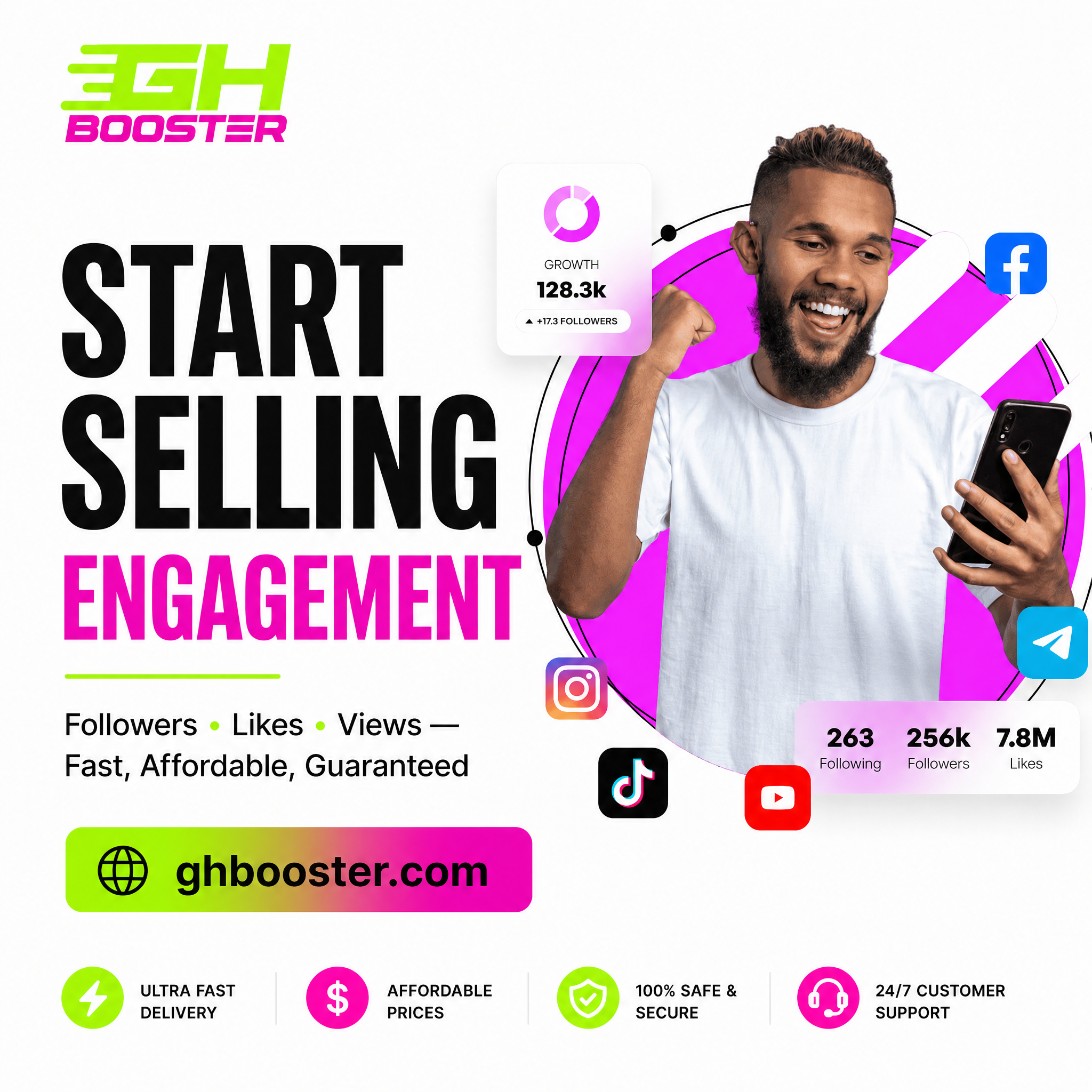 GhBooster Premium SMM Panel Graphics